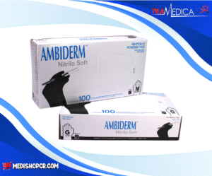 GUANTE DE NITRILO COLOR NEGRO AMBIDERM