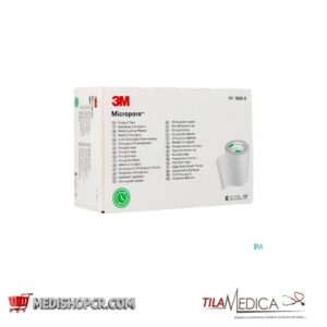 ESPARADRAPO MICROPORE COLOR BLANCO Y COLOR PIEL PAQUETES SOLVENTUM 3M