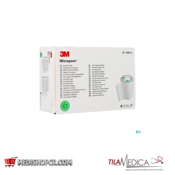ESPARADRAPO MICROPORE COLOR BLANCO Y COLOR PIEL PAQUETES SOLVENTUM 3M